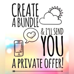 Feel free to create a bundle! And send offers❤️